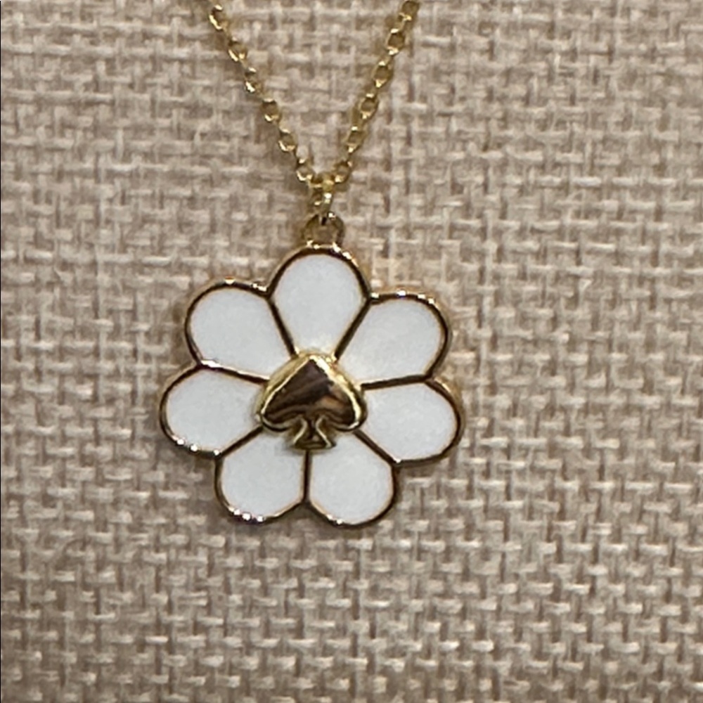 Kate Spade Gold and White Flower Earrings - Picture 3 of 6